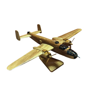 B25 Mitchell Mahogany Wood Desktop Aircraft Model