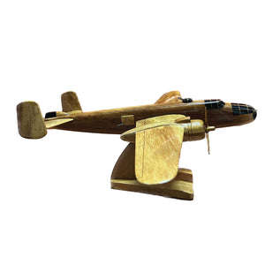 B25 Mitchell Mahogany Wood Desktop Aircraft Model