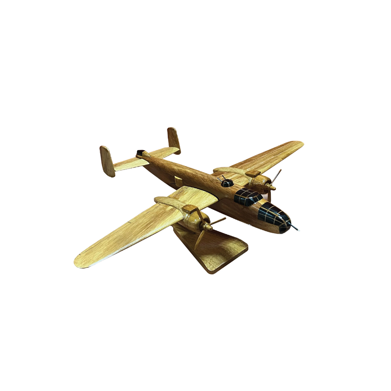 B25 Mitchell Mahogany Wood Desktop Aircraft Model