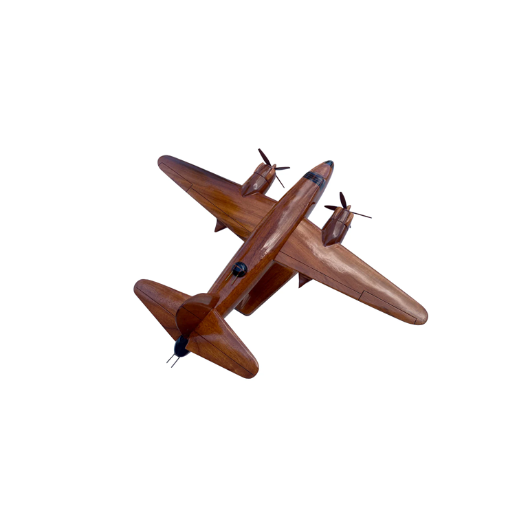 B26 Marauder Mahogany Wood Desktop Airplane Model