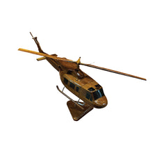 Load image into Gallery viewer, Bell 212 Mahogany Wood Desktop Helicopter Model