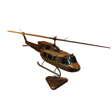 Load image into Gallery viewer, Bell 212 Mahogany Wood Desktop Helicopter Model