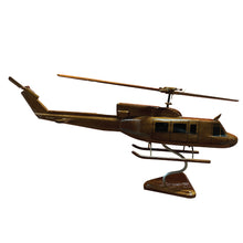 Load image into Gallery viewer, Bell 212 Mahogany Wood Desktop Helicopter Model
