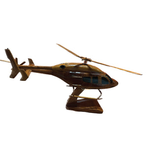 Bell 429 Mahogany Wood Desktop Helicopter Model