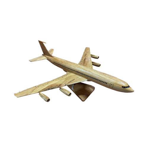 Boeing 707 Mahogany Wood Desktop Airplane Model