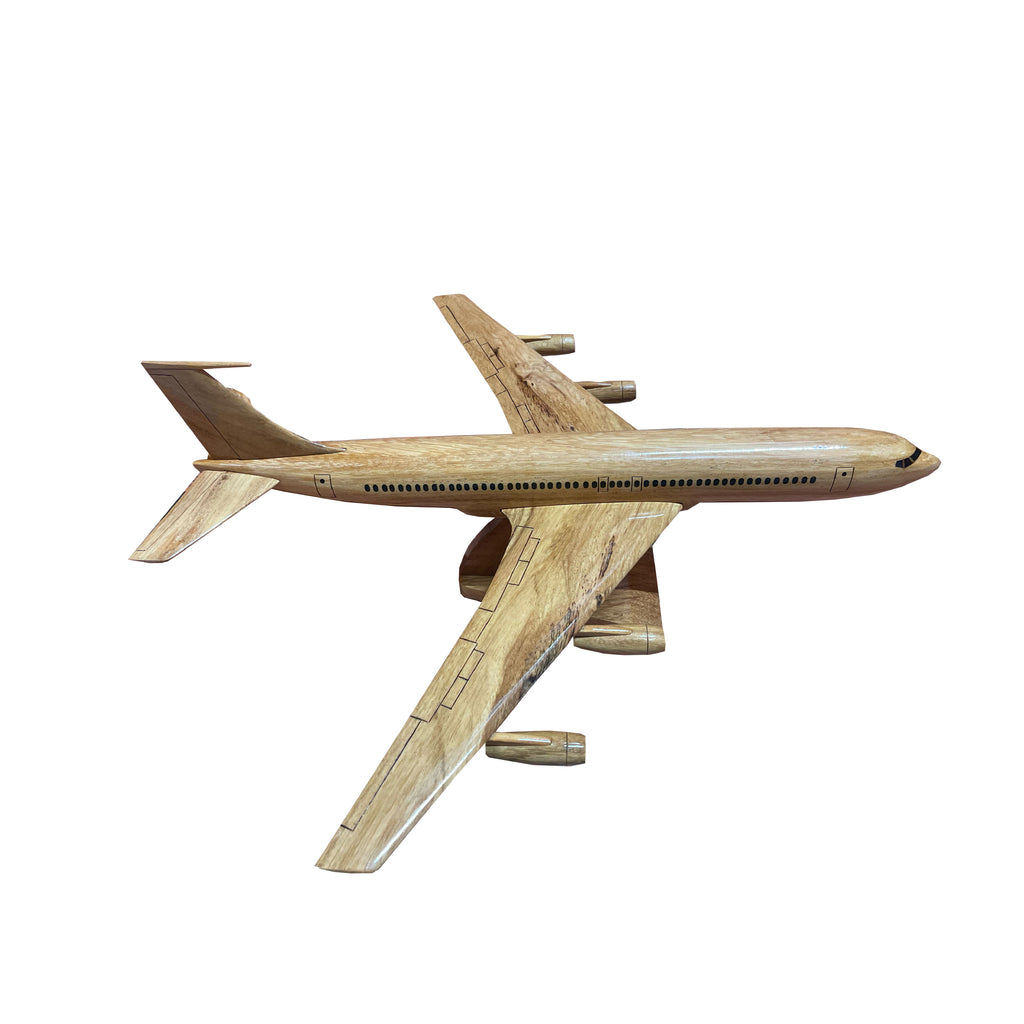 Boeing 707 Mahogany Wood Desktop Airplane Model