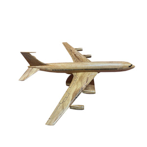 Boeing 707 Mahogany Wood Desktop Airplane Model