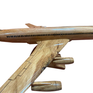 Boeing 707 Mahogany Wood Desktop Airplane Model
