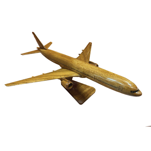 The Boeing 777 Mahogany Wood Desktop Airplane Model