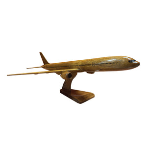 The Boeing 777 Mahogany Wood Desktop Airplane Model