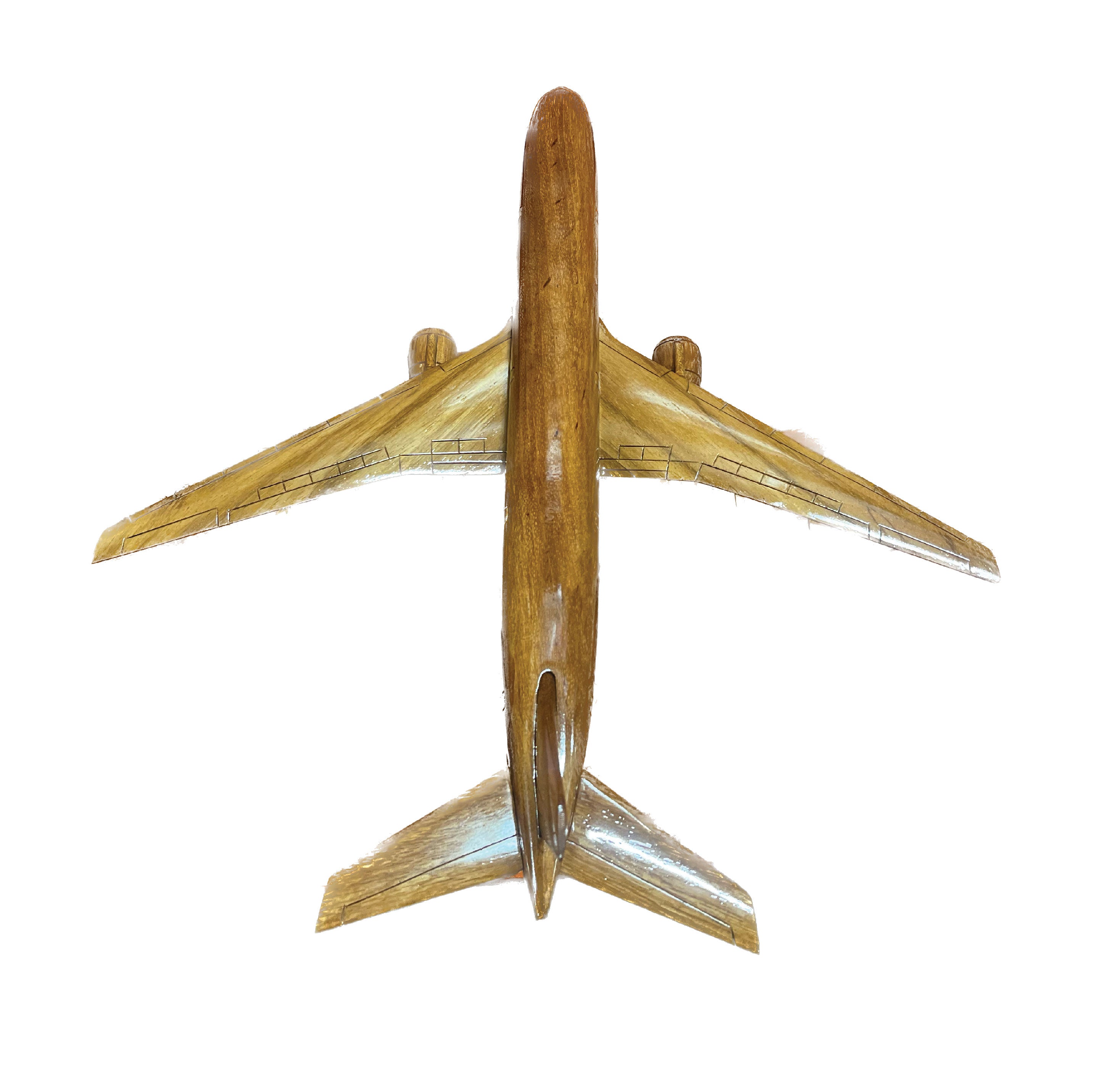 The Boeing 777 Mahogany Wood Desktop Airplane Model
