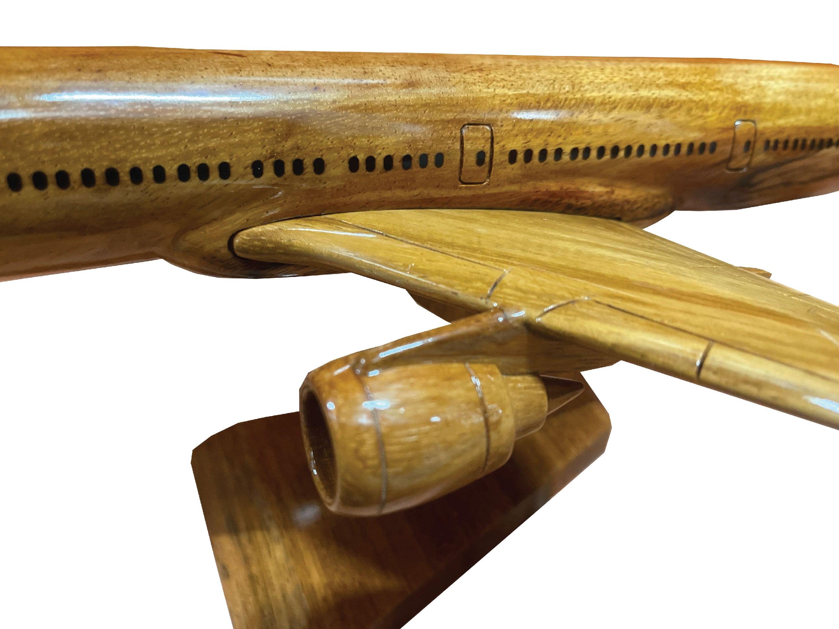 The Boeing 777 Mahogany Wood Desktop Airplane Model
