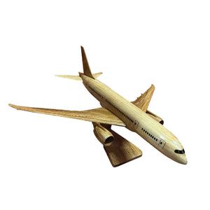 Boeing 787 Dreamliner Mahogany Wood Desktop Airplane Model