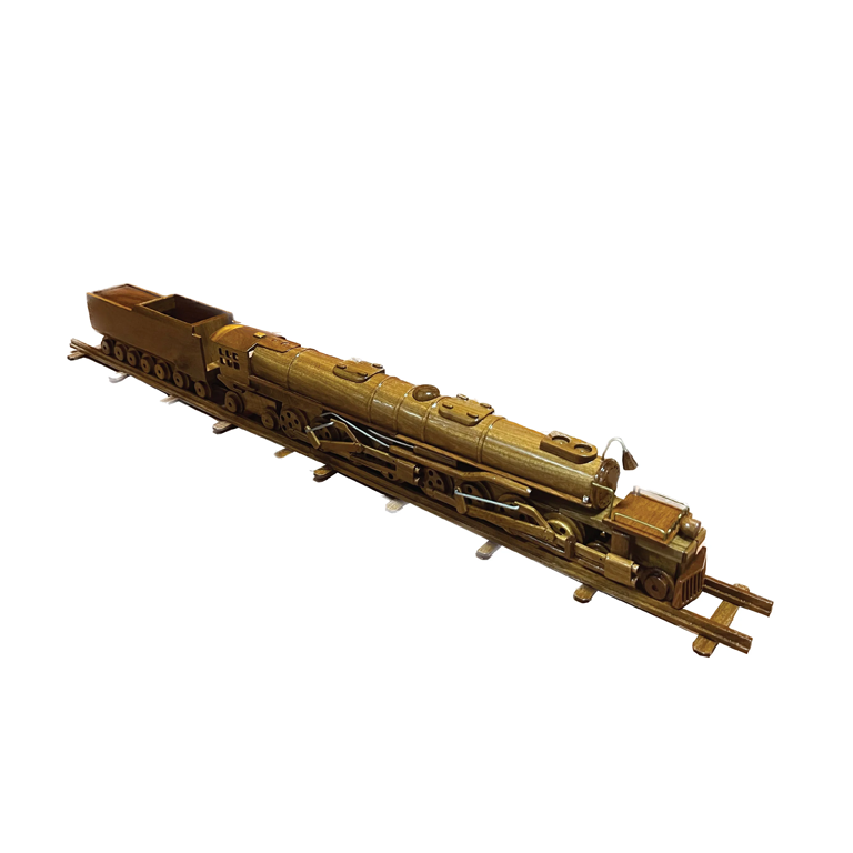 Big Boy Locomotive Mahogany Wood desktop model