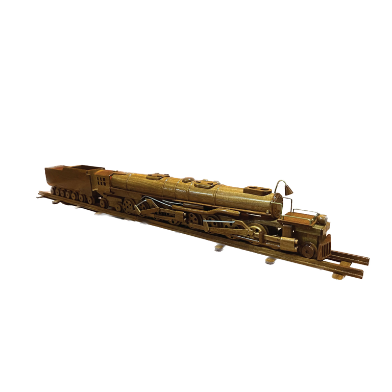 Big Boy Locomotive Mahogany Wood desktop model