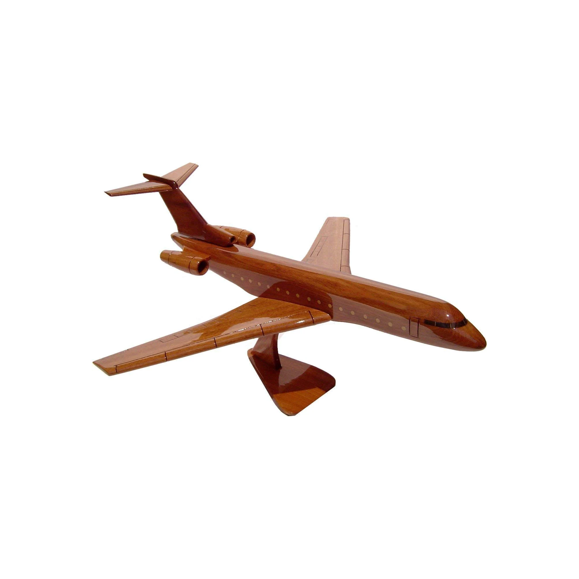 Boeing 727 Mahogany Wood Desktop Airplane Model