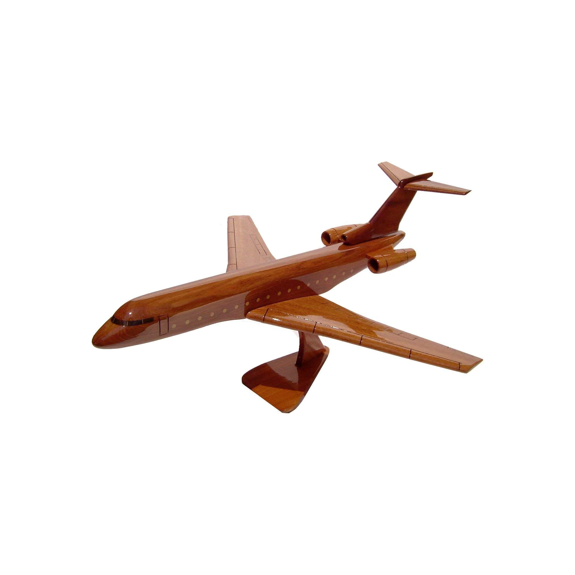 Boeing 727 Mahogany Wood Desktop Airplane Model