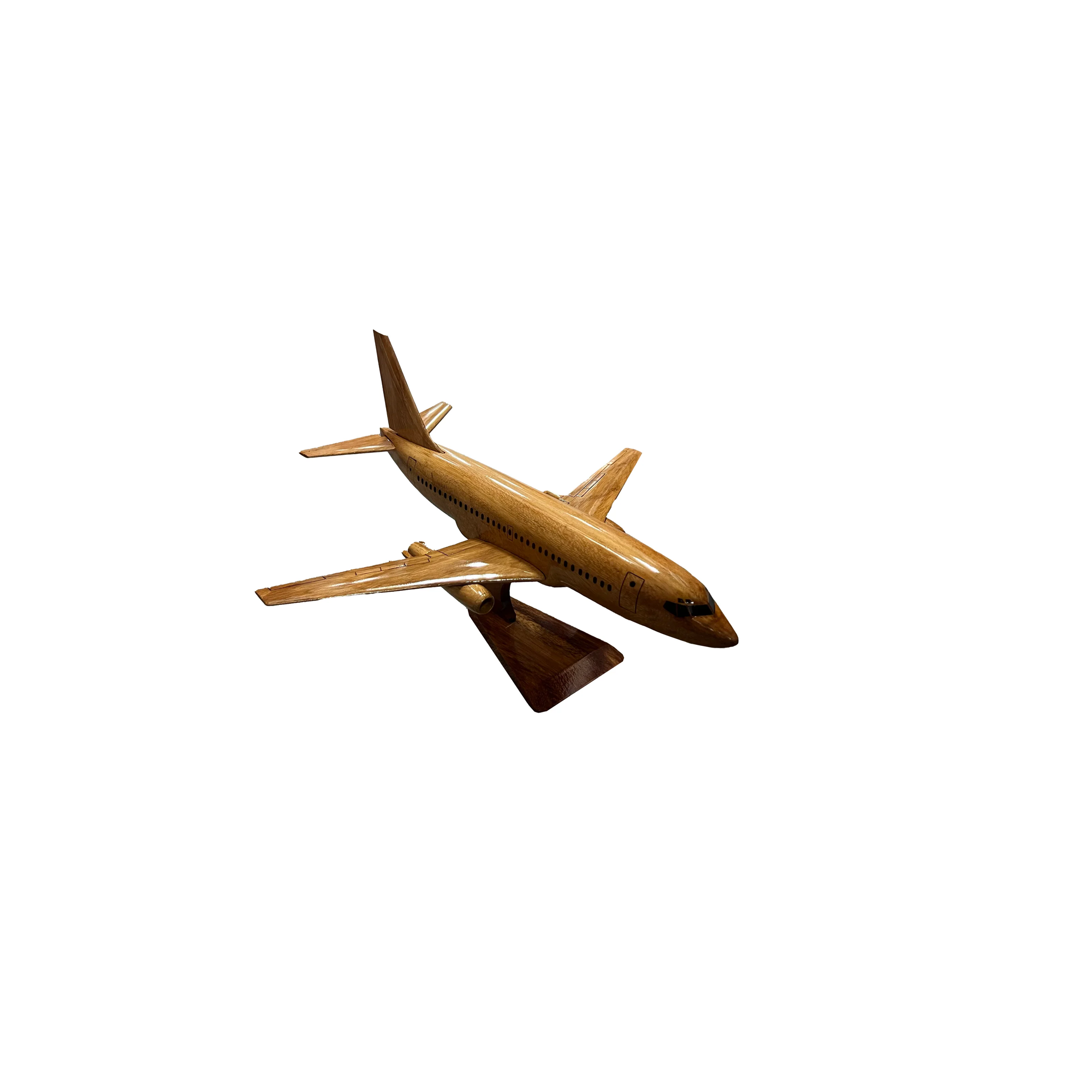 Boeing 737 Mahogany Wood Desktop Airplane Model
