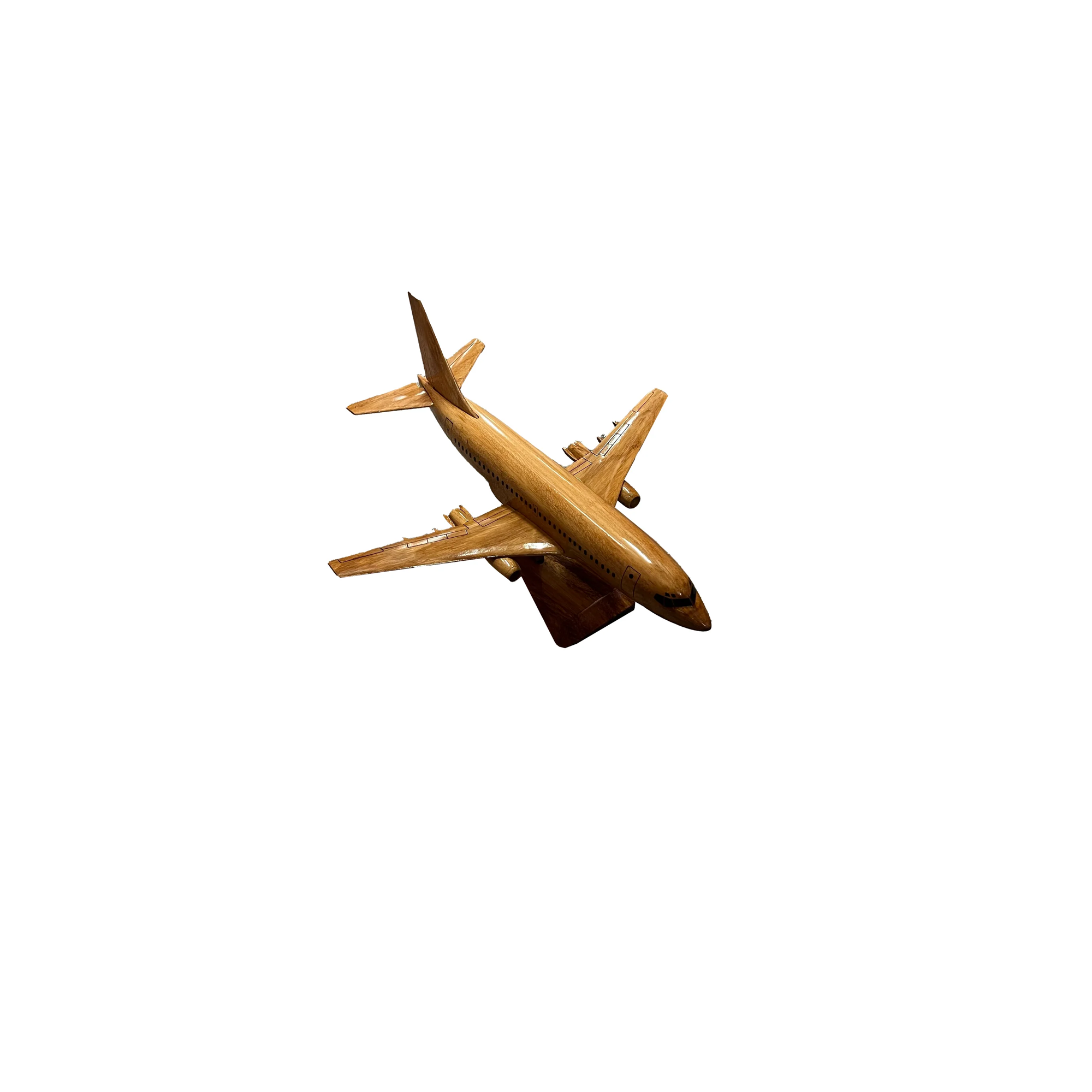 Boeing 737 Mahogany Wood Desktop Airplane Model