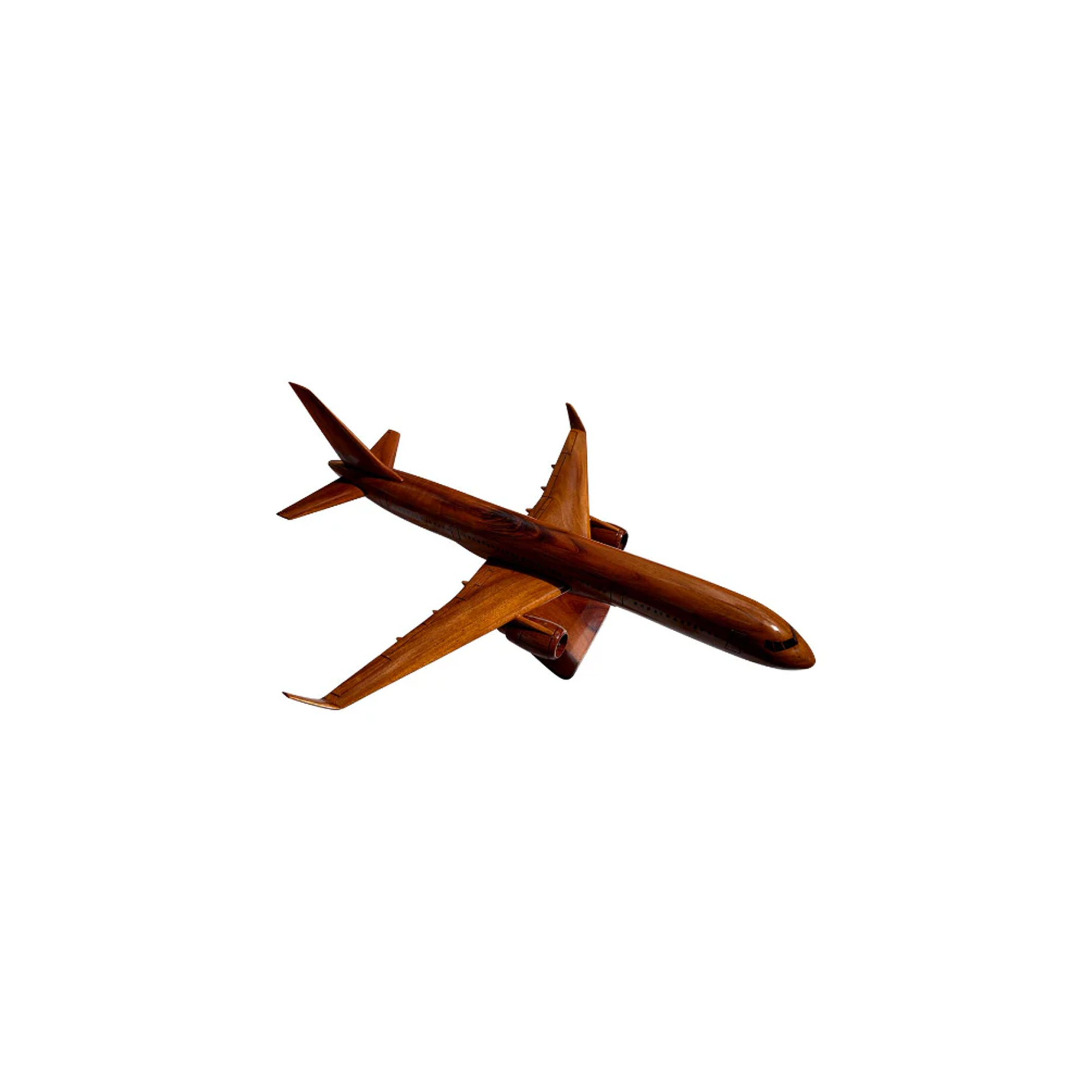 Boeing 757 Mahogany Wood Desktop Airplane Model