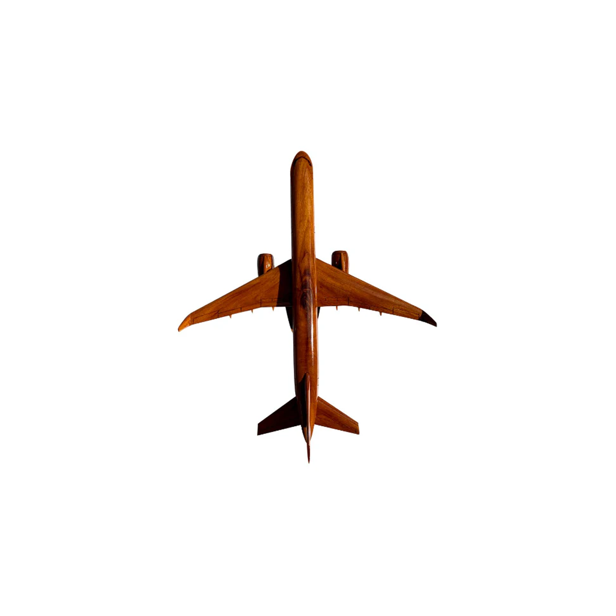 Boeing 757 Mahogany Wood Desktop Airplane Model
