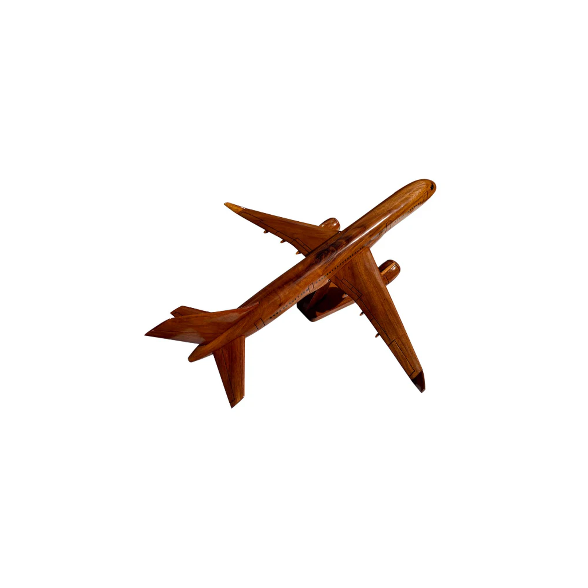 Boeing 757 Mahogany Wood Desktop Airplane Model
