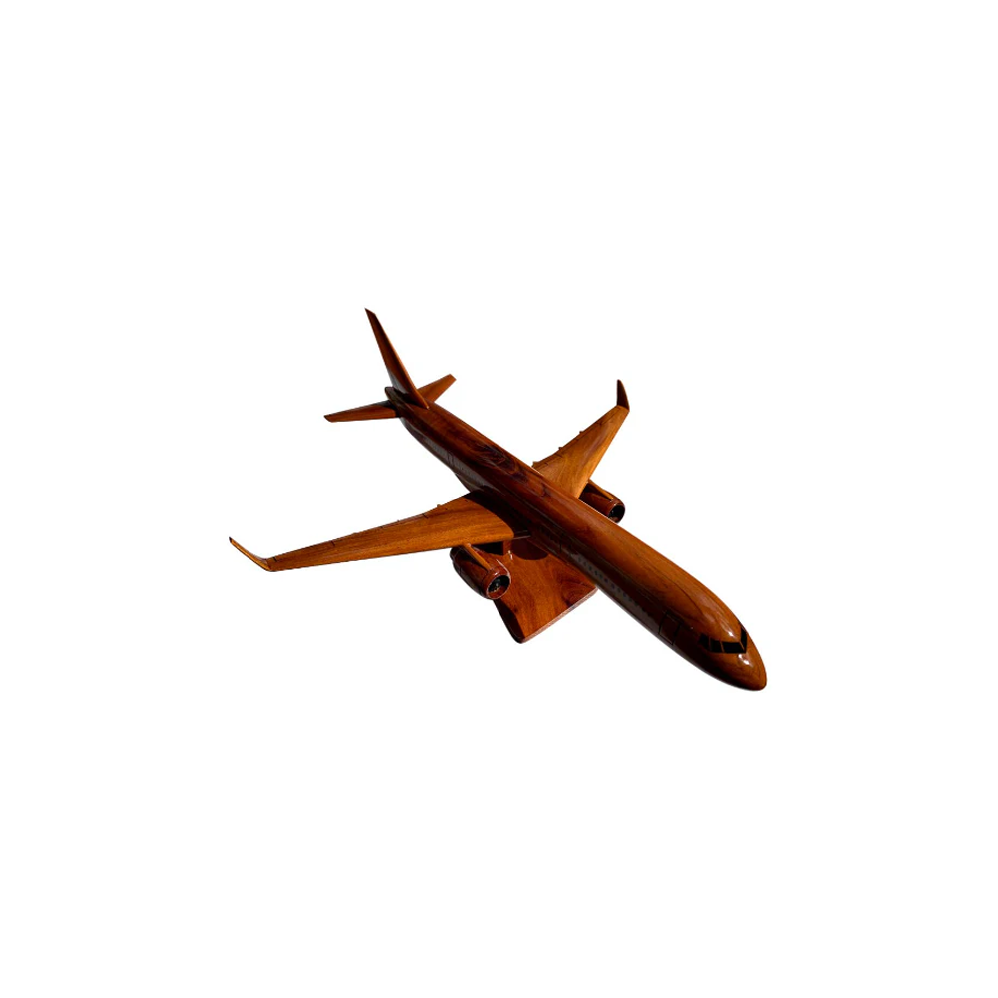 Boeing 757 Mahogany Wood Desktop Airplane Model