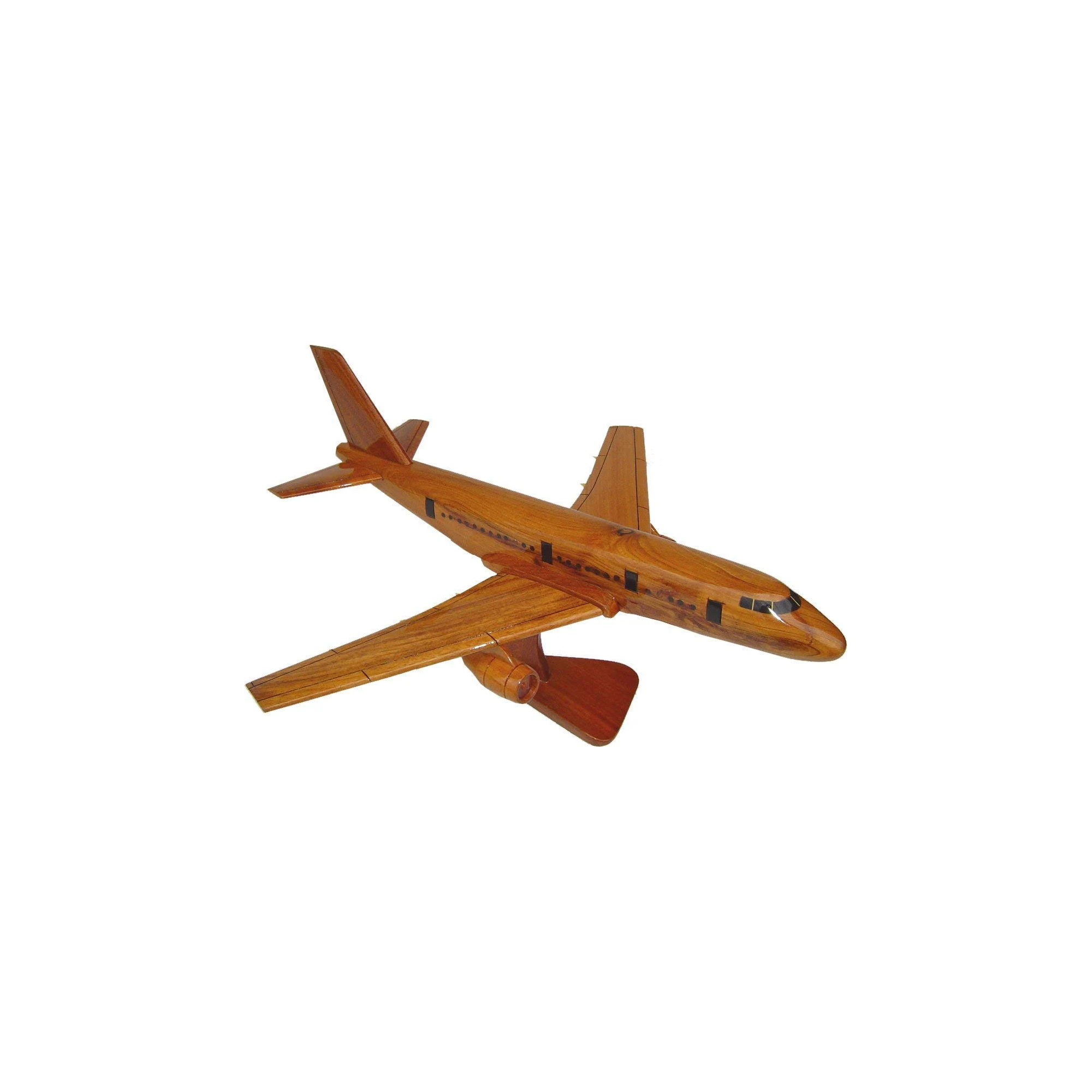 Boeing 767 Mahogany Wood Desktop Airplane Model