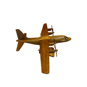 C130 Hercules Mahogany Wood Desktop Airplane Model