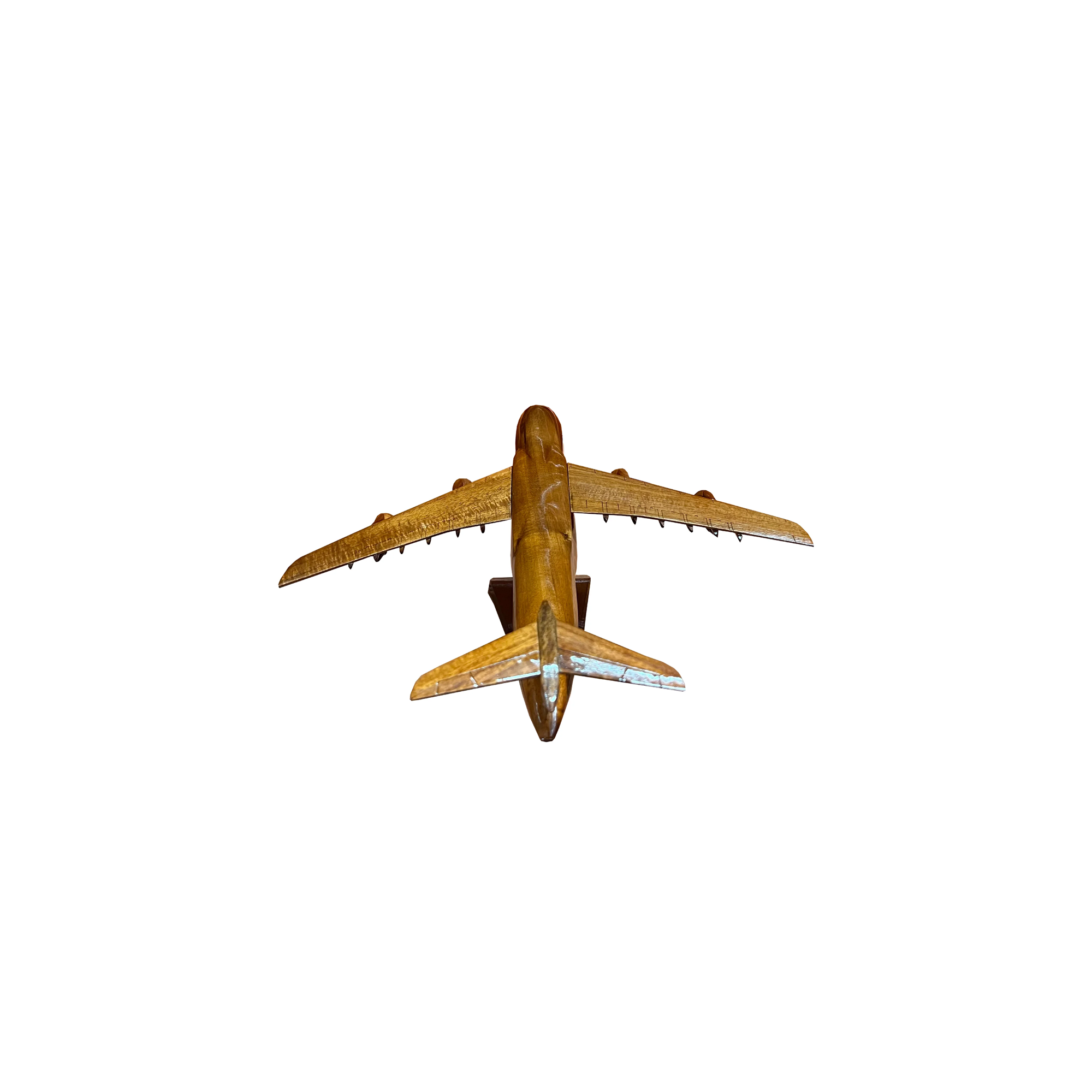 C5 Galaxy Mahogany Wood Desktop Airplane Model
