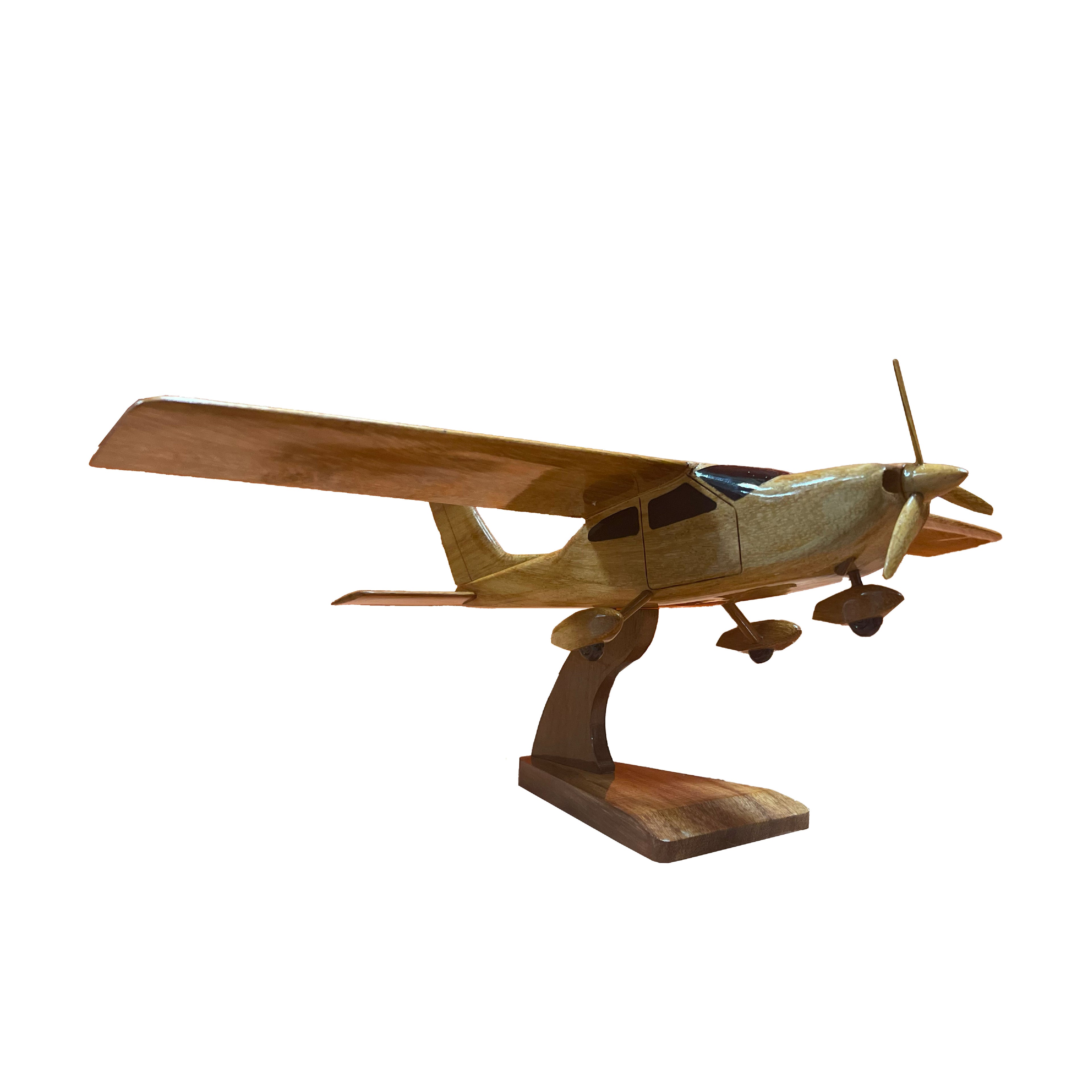 Cessna 177 Cardinal Mahogany Wood Desktop Airplanes Model.