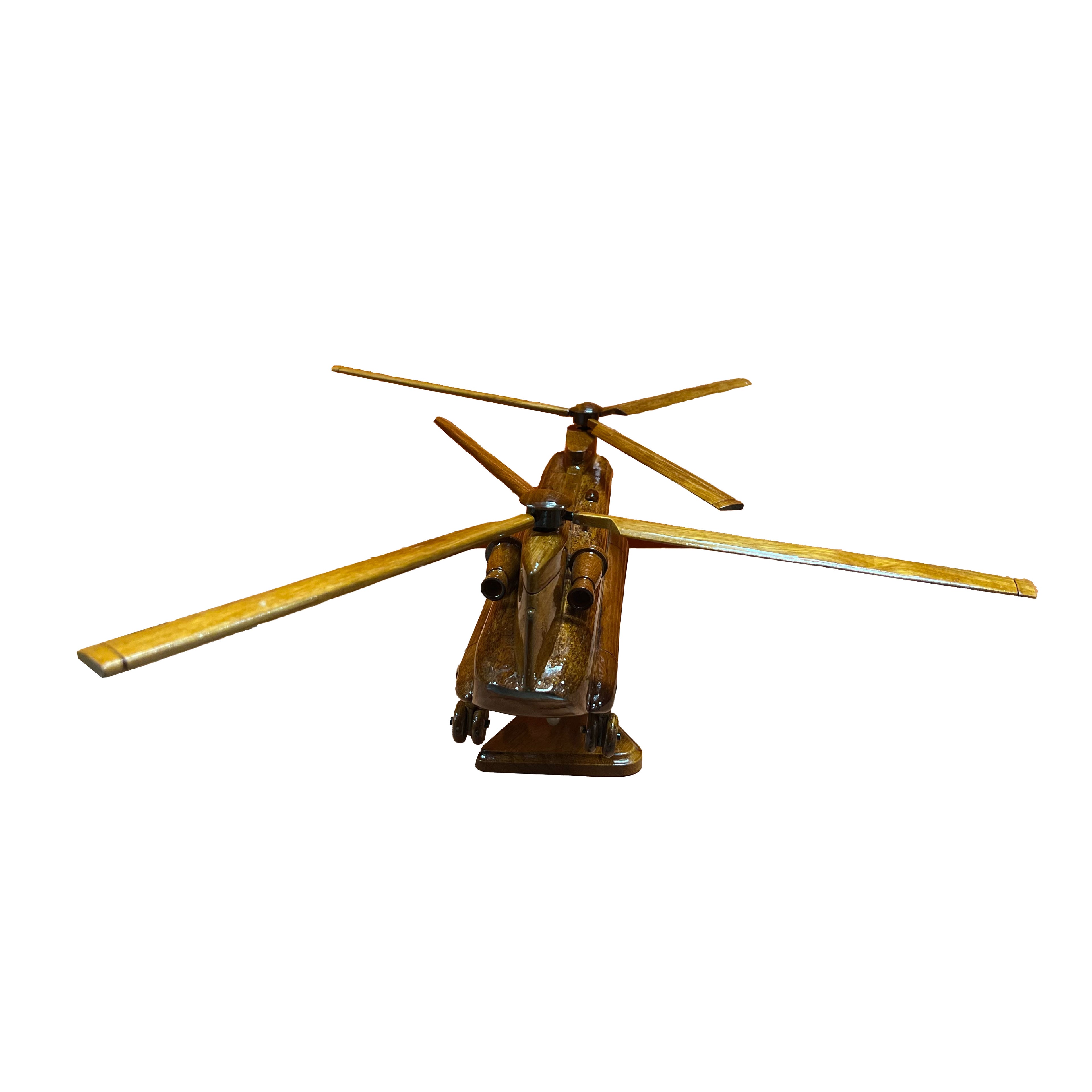 CH-47 Chinook Mahogany Wood Desktop Airplane Model