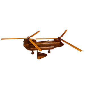 CH-47 Chinook Mahogany Wood Desktop Airplane Model