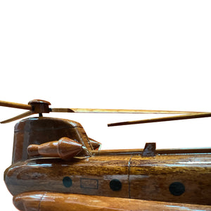 CH-47 Chinook Mahogany Wood Desktop Airplane Model