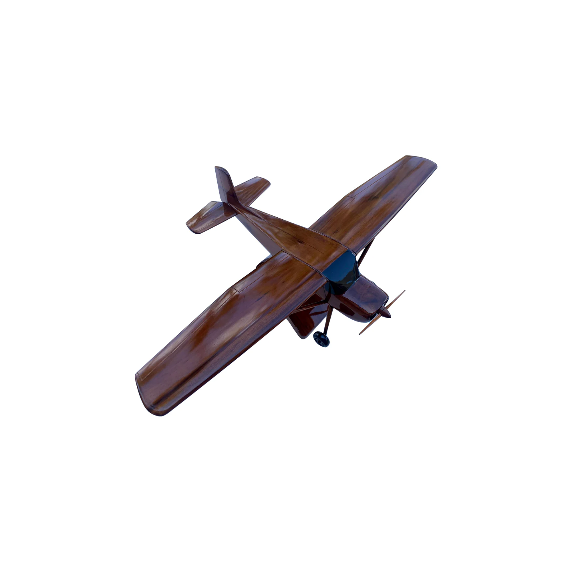 Cessna 150 Tailwheel Mahogany Wood Desktop Airplanes Model.