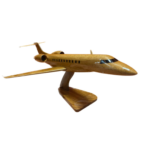 Embraer Phenom EV 100 Mahogany Wood Desktop Airplane Model