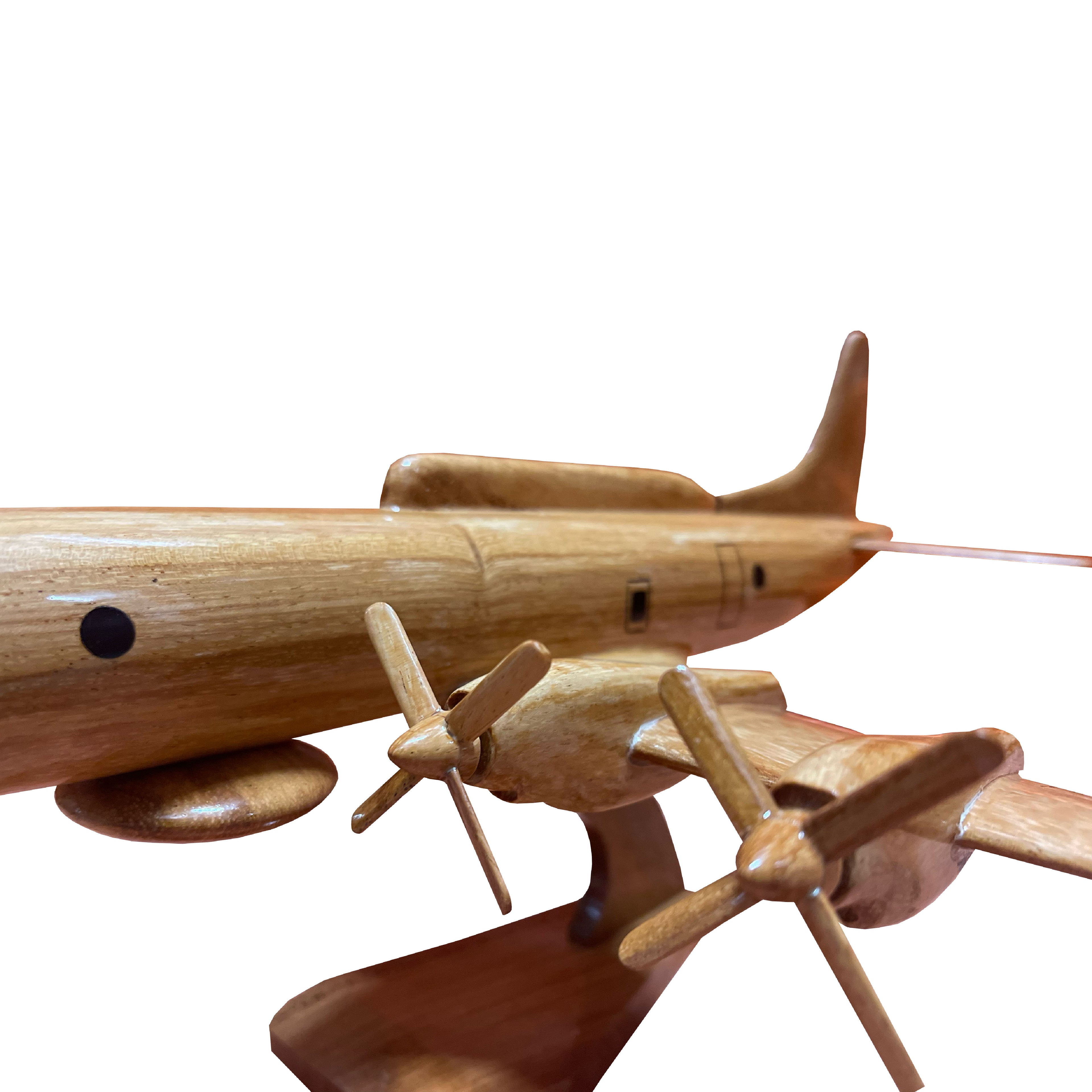 EP3 Mahogany Wood Desktop Airplane Model
