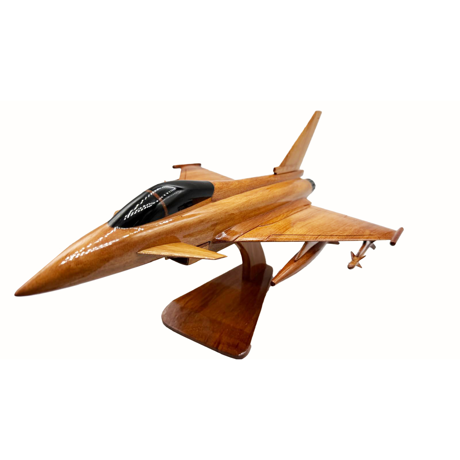 Eurofighter Mahogany Wood Desktop Model