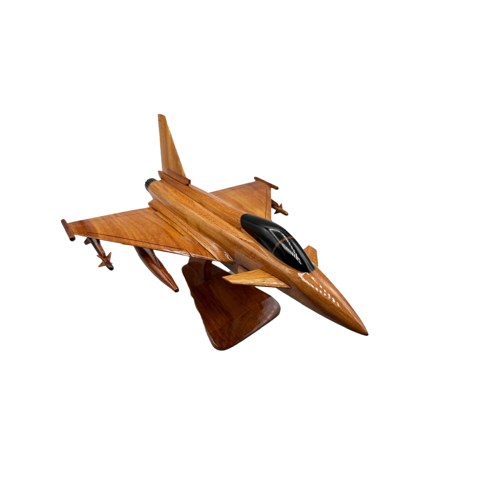 Eurofighter Mahogany Wood Desktop Model