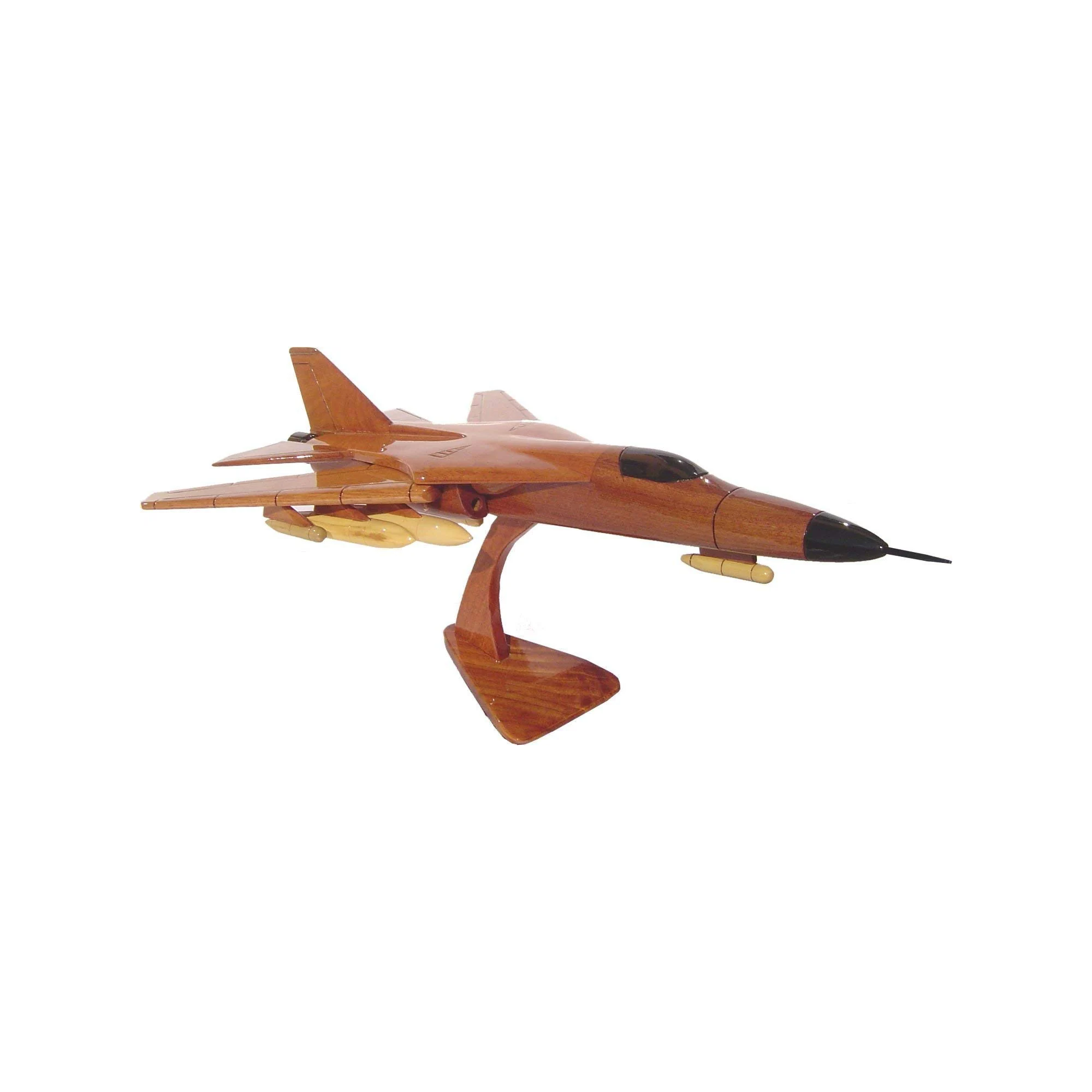 F111 Aardvark Mahogany Wood Desktop Airplane Model