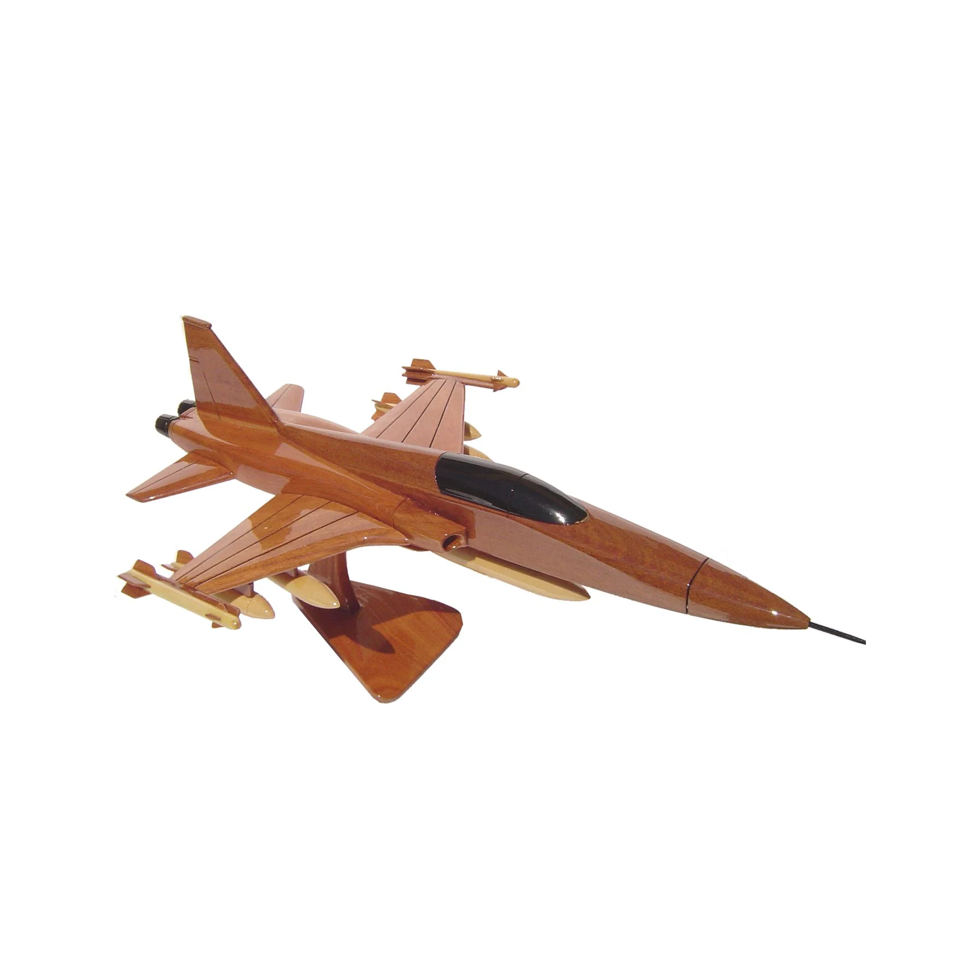 F5 Freedom Fighter Mahogany Wood Desktop Airplane Model