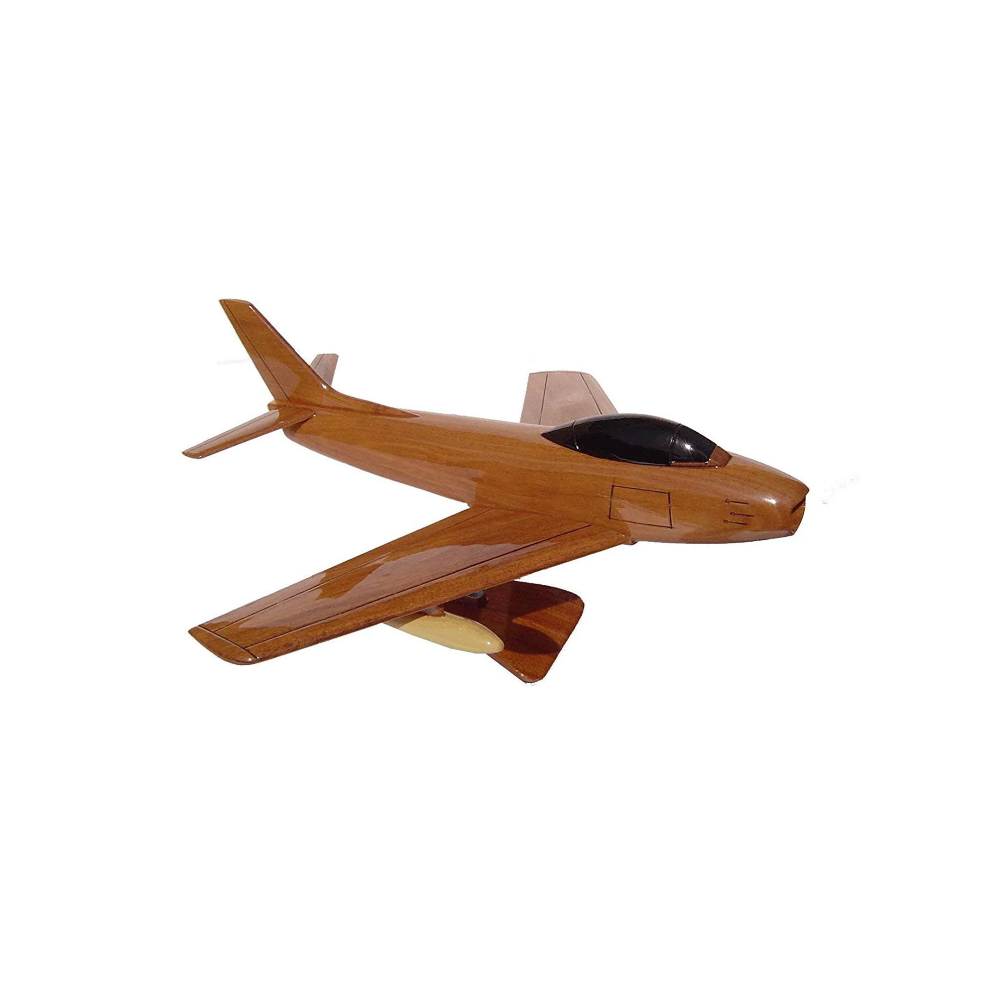 F86 Saber Mahogany Wood Desktop Airplane Model