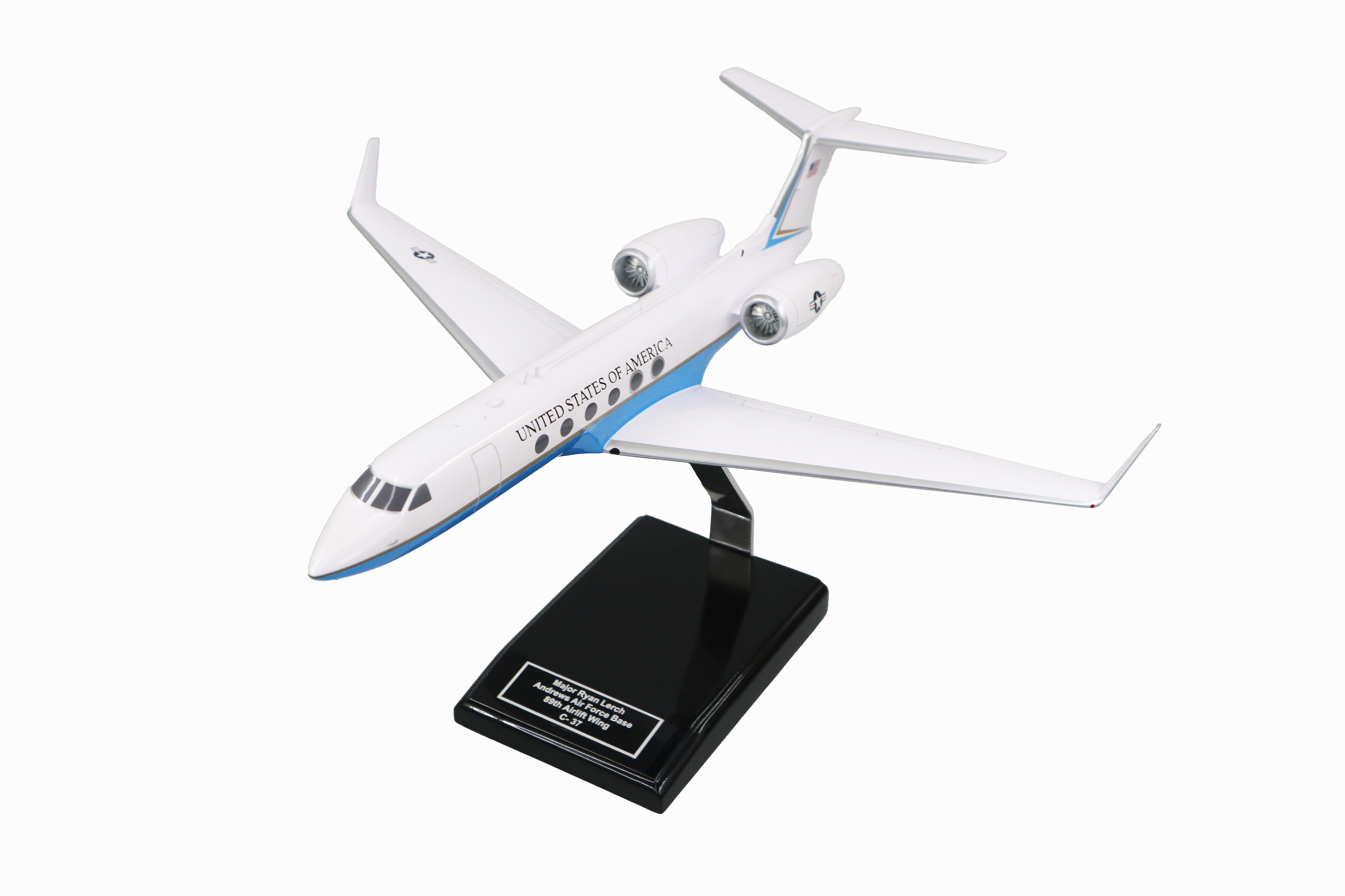 Gulfstream C-37A G-550 USAF Wood Desktop Model Custom Made for you