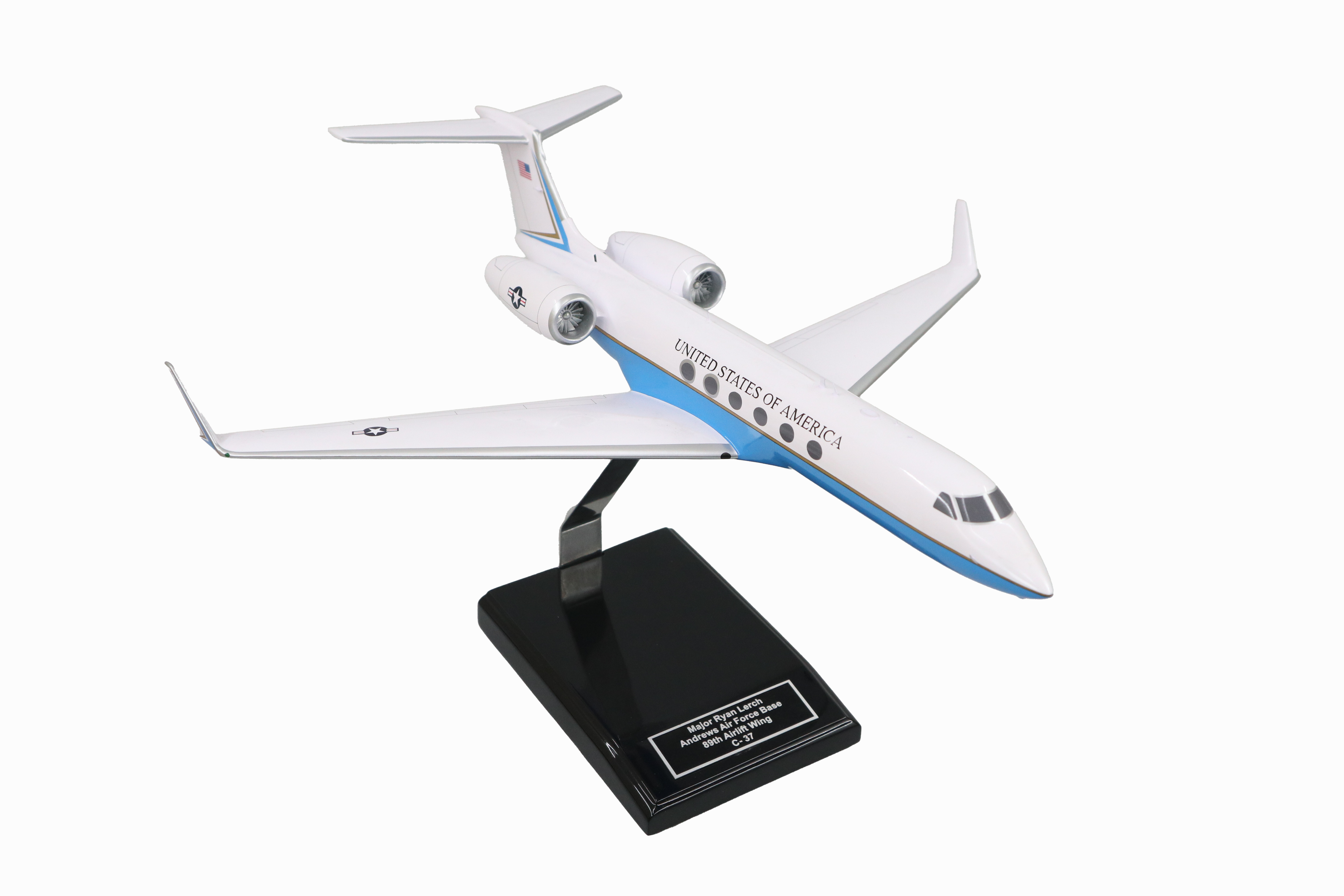 Gulfstream C-37A G-550 USAF Wood Desktop Model Custom Made for you