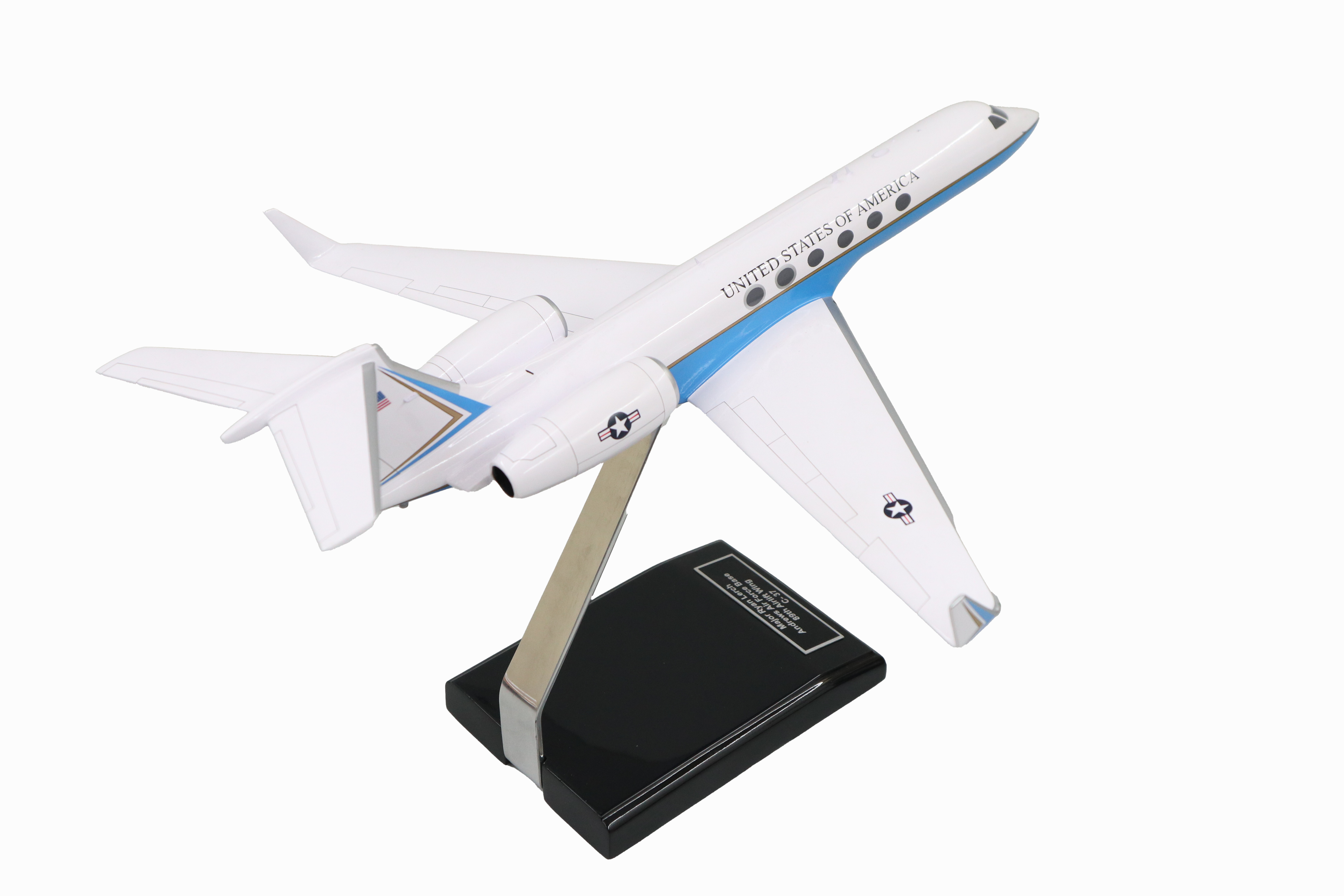 Gulfstream C-37A G-550 USAF Wood Desktop Model Custom Made for you