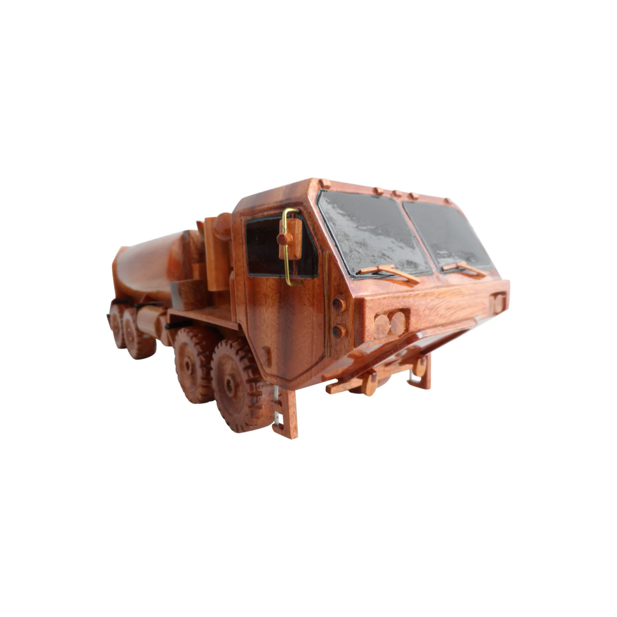 HEMTT Fuel Truck Mahogany Wood Desktop truck Model