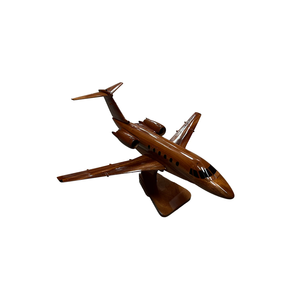 Hawker 800 Mahogany Wood Desktop Airplane Model