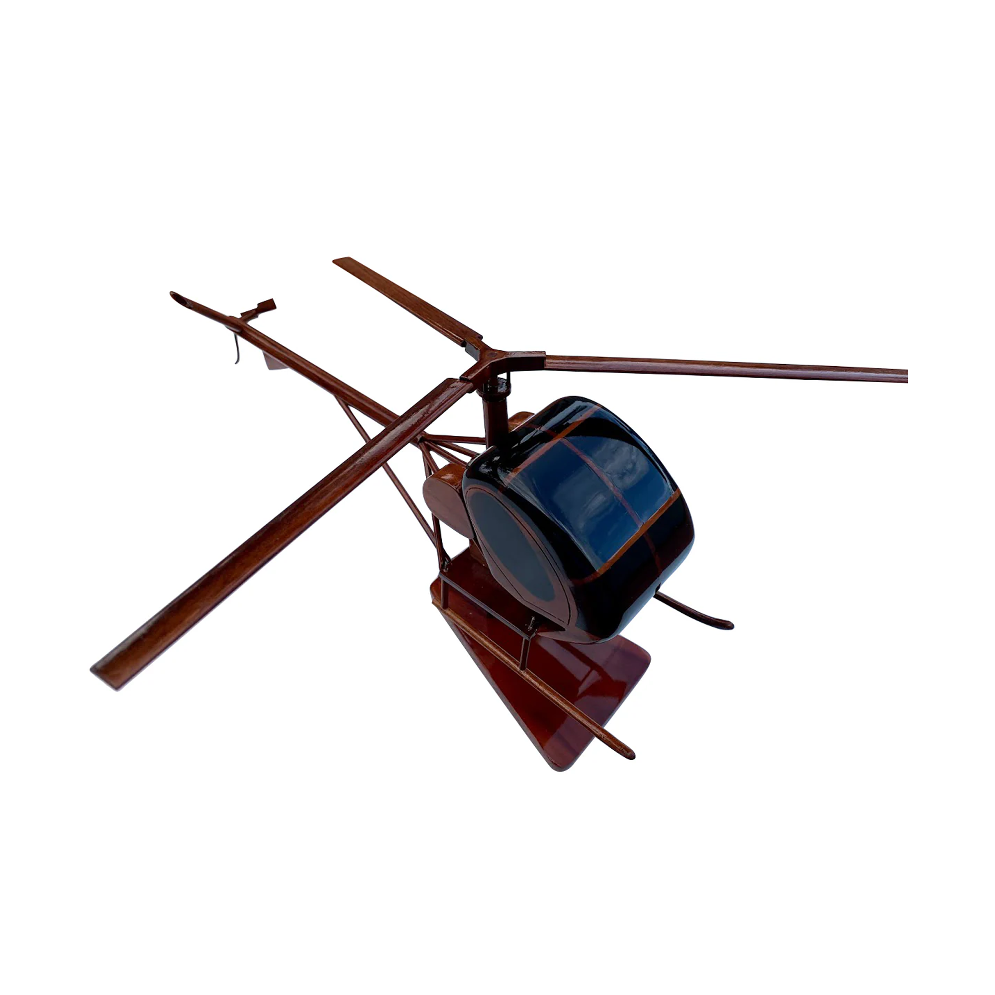 Hughes TH55 Osage  Mahogany Wood Desktop Helicopter Model