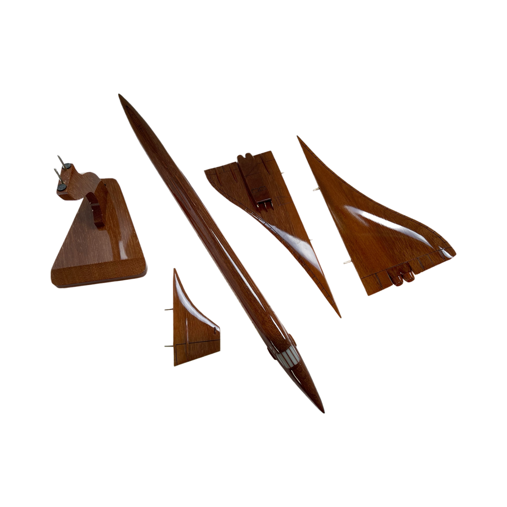 Concorde Limited Edition Mahogany Wood Desktop Airplane Model