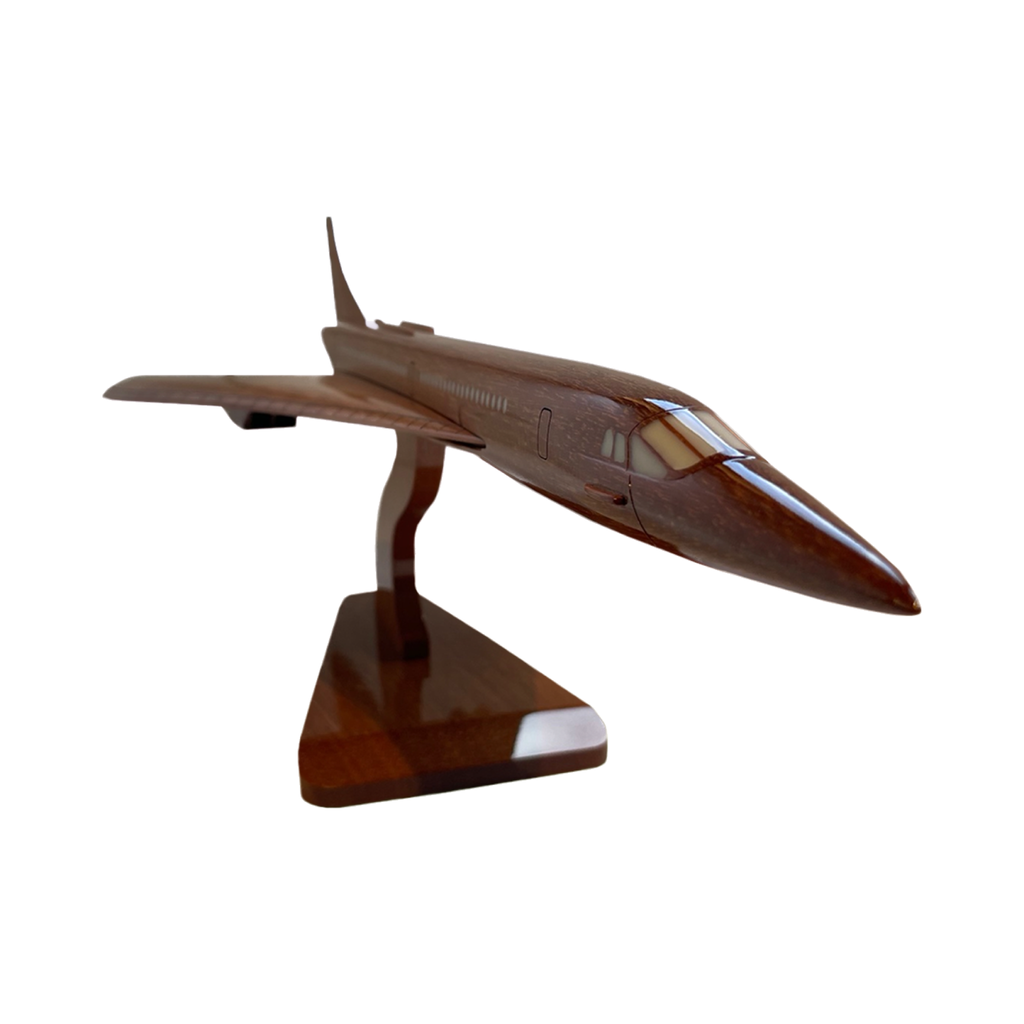 Concorde Limited Edition Mahogany Wood Desktop Airplane Model